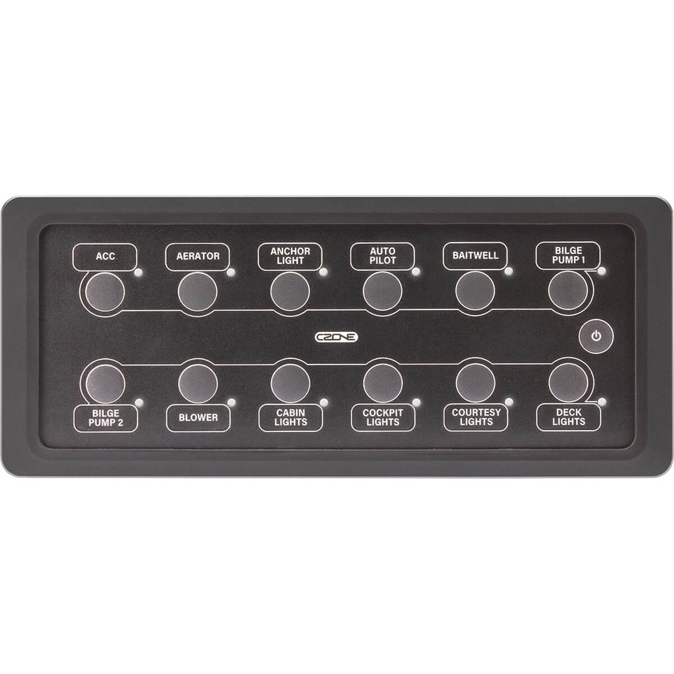 CZone 12-Way Waterproof Keypad 6x2 (Landscape) (CZ-80-911-0165-00) — image 1