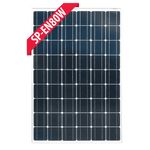 Front view of Enerdrive 80W monocrystalline fixed solar panel with silver frame