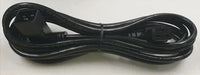 Coiled 4m black AC power lead with angled IEC C19 and C20 connectors