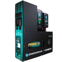 Left-hand orientation Enerdrive Adventurer canopy power system with Simarine monitor and AC/DC chargers
