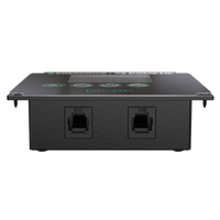 Bottom of the remote control unit with dual RJ45 connection ports