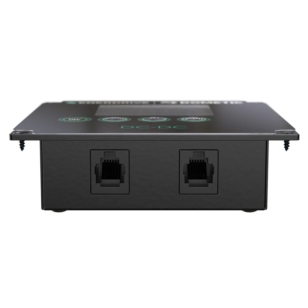 Bottom of the remote control unit with dual RJ45 connection ports
