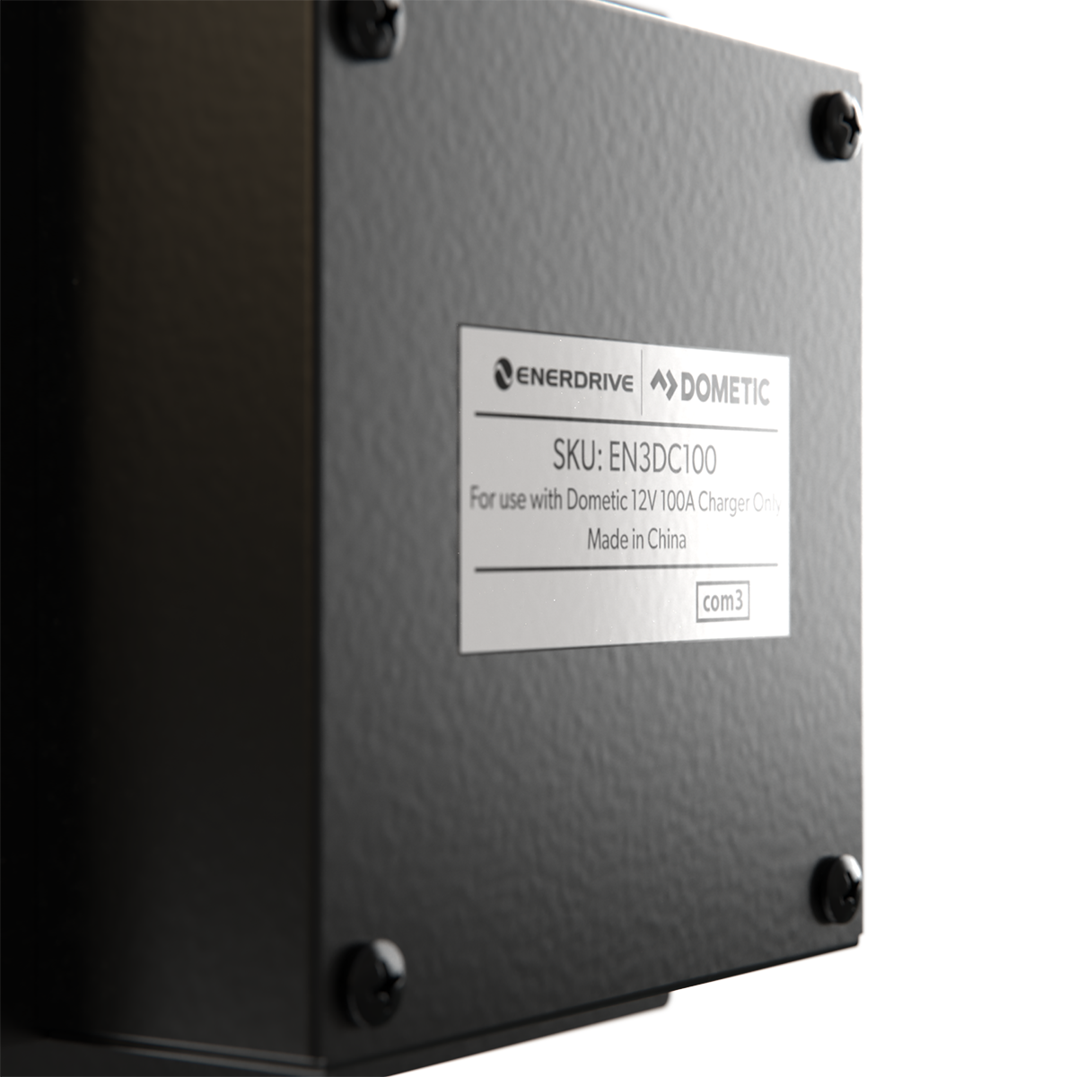 Side view of the remote display housing showing the model and SKU label