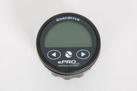 Enerdrive ePRO PLUS round battery monitor display with LCD screen and tactile navigation buttons