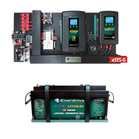 Enerdrive eSYSTEM 40/40 power board and 12V 300Ah B-TEC lithium battery with mounting tray