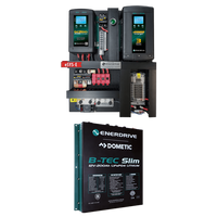 Enerdrive eSYSTEM 40/40 kit board with ePRO monitor and B-TEC 200Ah slim lithium battery