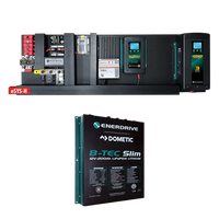 Enerdrive eSYSTEM charging panel with AC and DC chargers, solar controller and 200Ah slim lithium battery