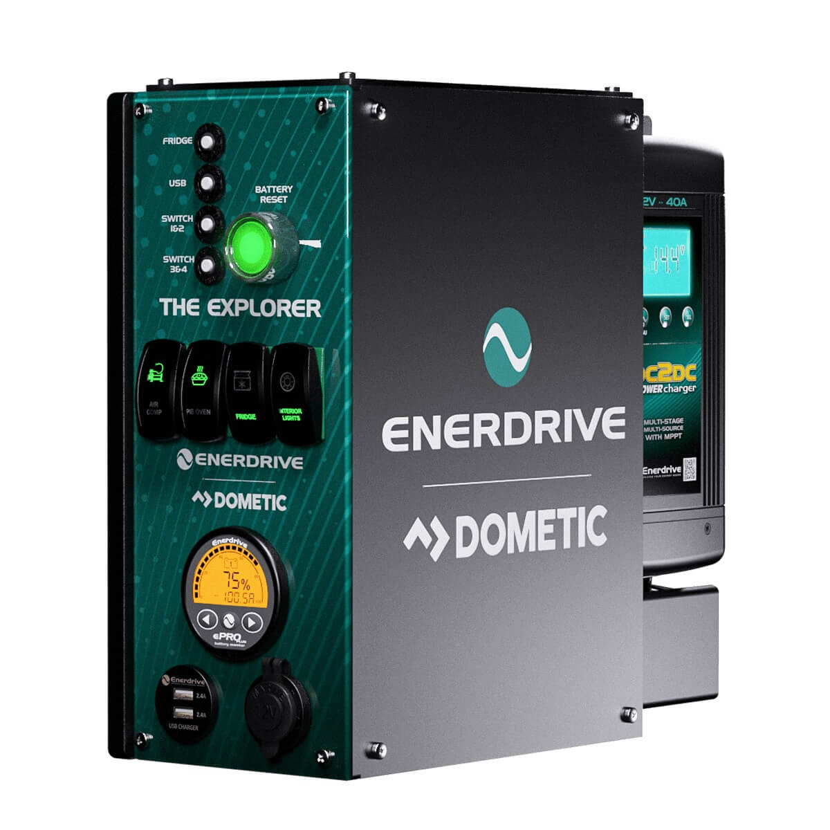 Enerdrive Left-Hand 40DC + Simarine SCQ50 Explorer Canopy Power System ...