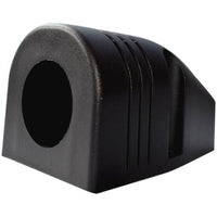 Black surface-mount housing for a single power socket