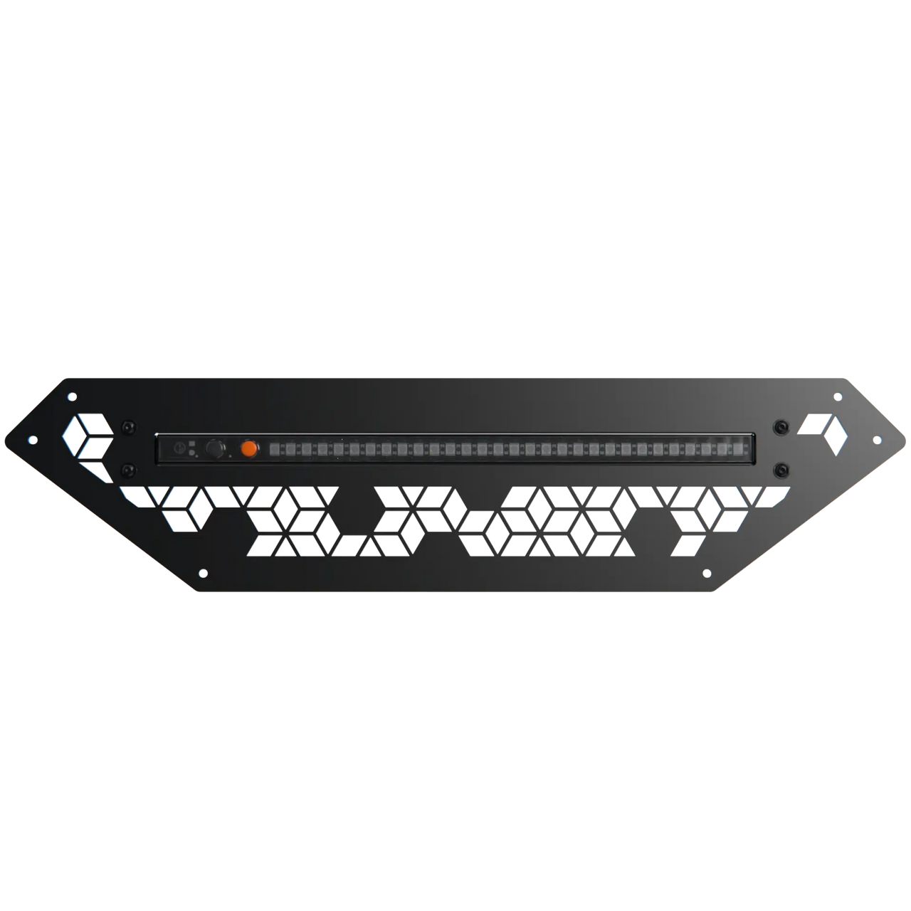 Front view of the Enerdrive Voyager light bar upgrade kit mounting plate and LED strip