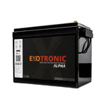 Exotronic 12V 340Ah Alpha IP67 lithium battery with heavy-duty rope handles