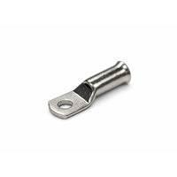 Tin-plated 25mm² copper lug with M6 hole and flared bellmouth entry