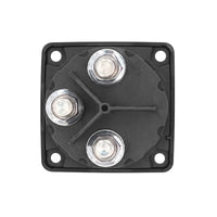 Rear view of the battery selector switch showing three heavy-duty threaded terminals