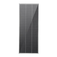 Front view of Exotronic 250W fixed solar panel showing grid pattern and black frame