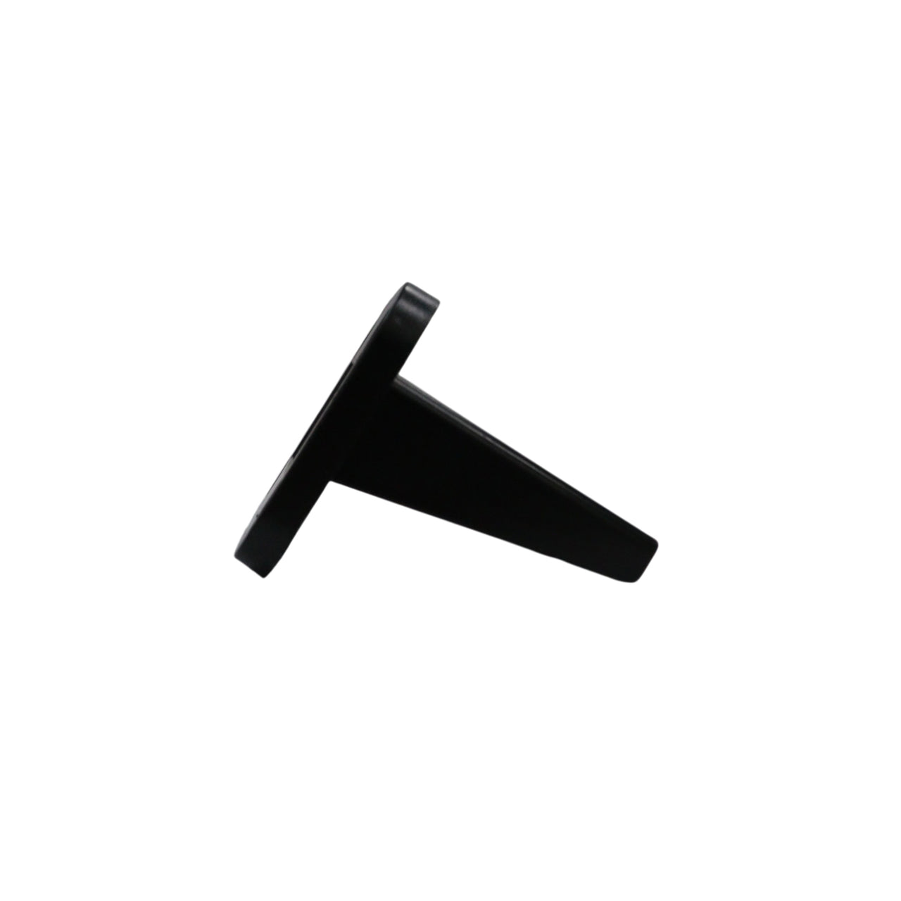 Side profile of the black heavy-duty plastic flush mount panel for Anderson plugs