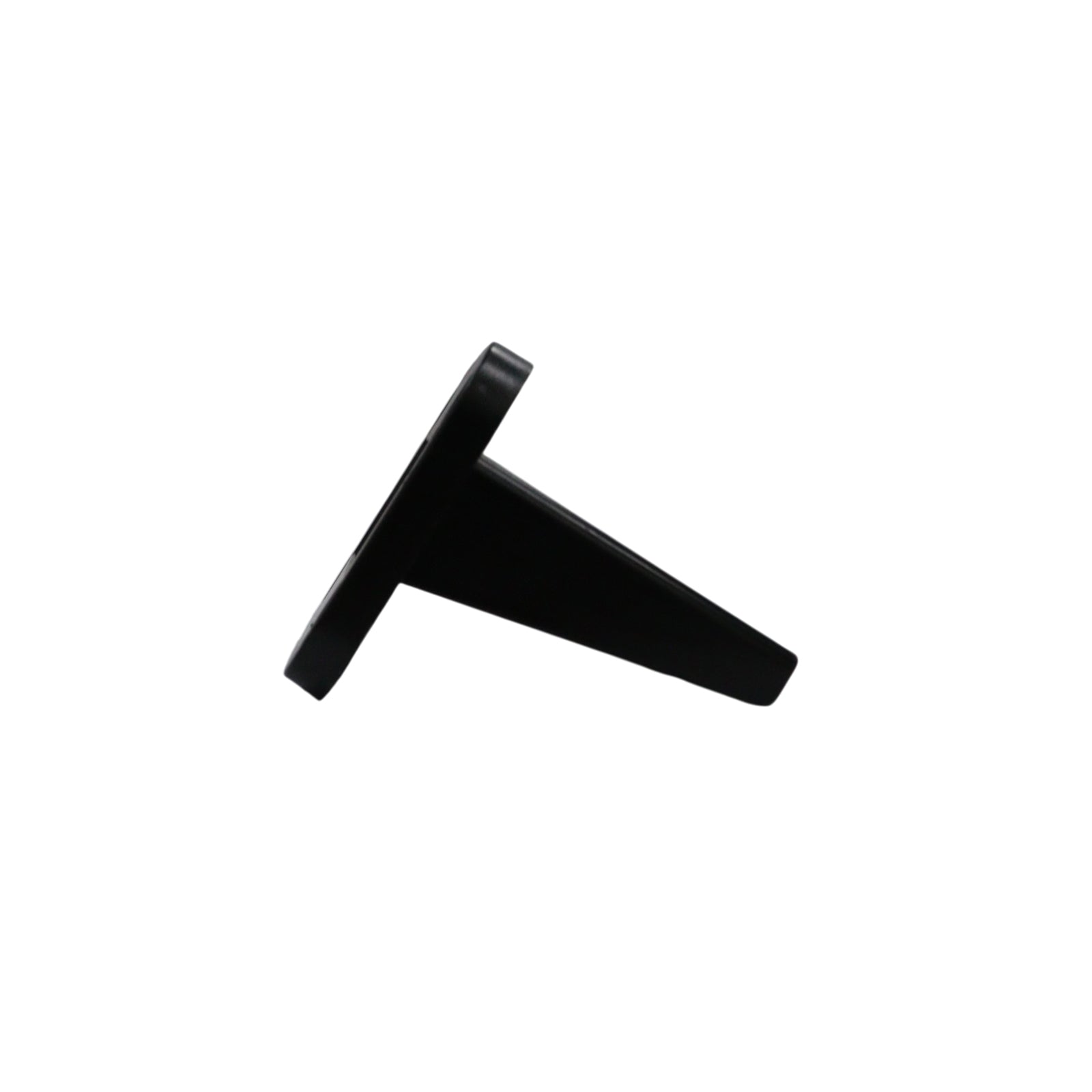 Side profile of the black heavy-duty plastic flush mount panel for Anderson plugs