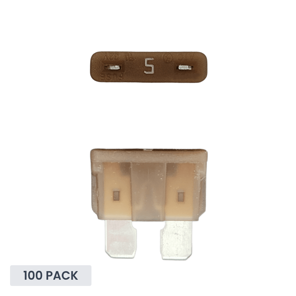 Exotronic 5A ATO/ATC Standard Automotive Blade Fuse - 100 pack