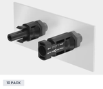 Stäubli Bulkhead (Panel Mount) MC4 Connector Pair - 10 Pack