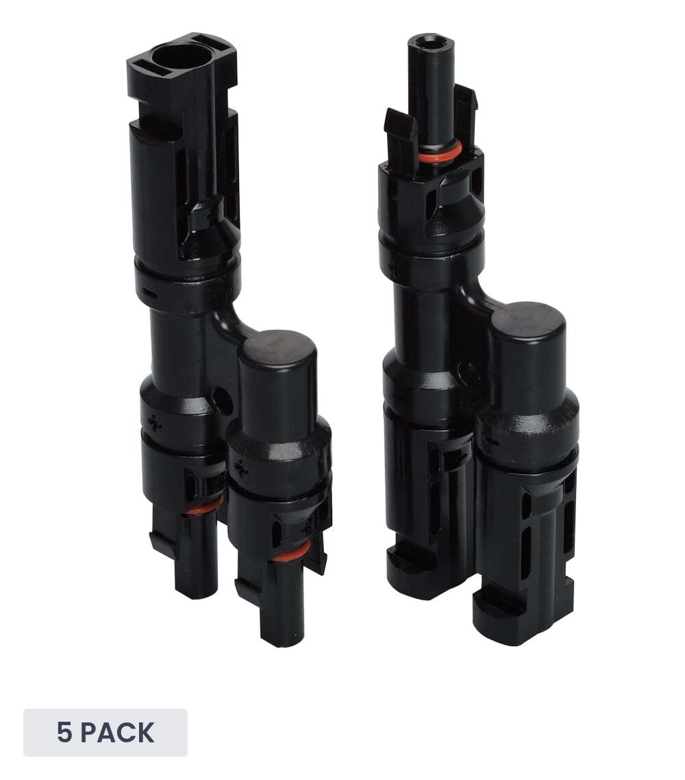 Exotronic 2 to 1 'h' Branch Solar Connector Pair - 5 Pack