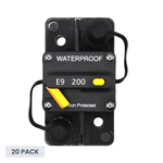 Exotronic 200A Large Surface Mount Waterproof DC Circuit Breaker - 20 Pack