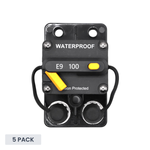 Exotronic 100A Surface Mount Waterproof DC Circuit Breaker - Side by Side - 5 Pack
