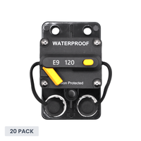 Exotronic 120A Surface Mount Waterproof DC Circuit Breaker - Side by Side - 20 Pack