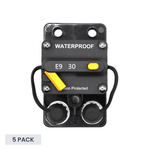 Exotronic 30A Surface Mount Waterproof DC Circuit Breaker - Side by Side - 5 Pack