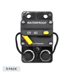 Exotronic 40A Surface Mount Waterproof DC Circuit Breaker - Side by Side - 5 Pack