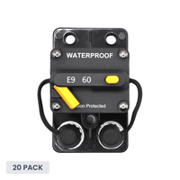 Exotronic 60A Surface Mount Waterproof DC Circuit Breaker - Side by Side - 20 Pack