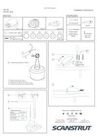Installation guide for horizontal cable seal showing parts and assembly steps