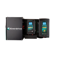 Side view of canopy power system showing the integrated 40A DC2DC and 40A AC battery chargers