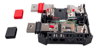 Internal side view of Lynx Shunt demonstrating internal wiring and mounting points
