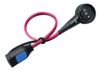 Angled view of MagCode 12V magnetic connector for Victron IP65 battery chargers