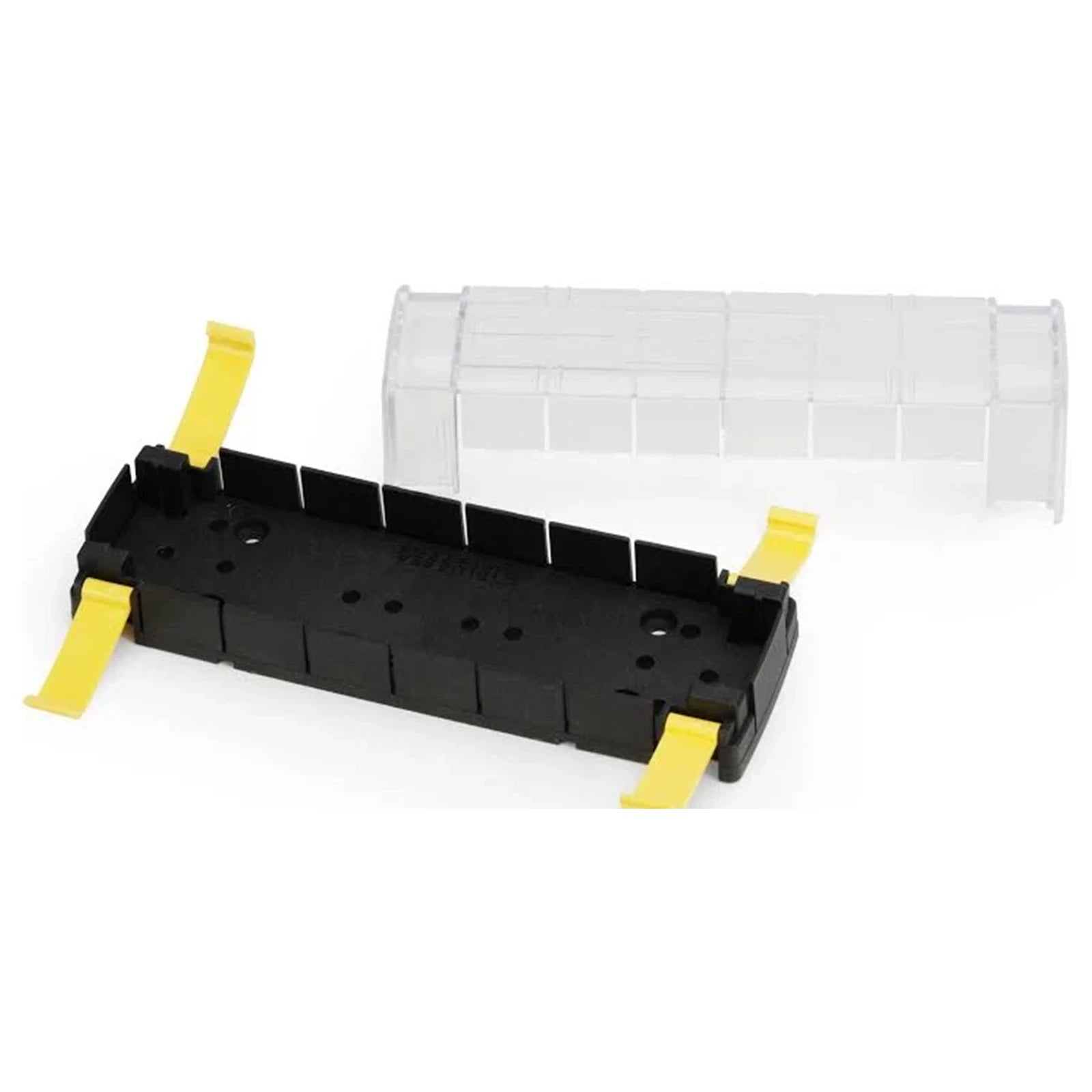 Open MaxiBus insulating cover showing internal base and transparent polycarbonate top