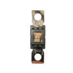 Top-down view of 100A Mega fuse with black housing and clear window