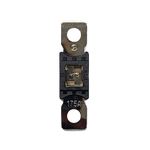 Top-down view of 175A Mega fuse with black housing and clear window
