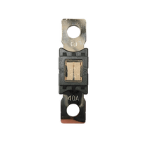 Top-down view of 40A Mega fuse with black housing and clear window