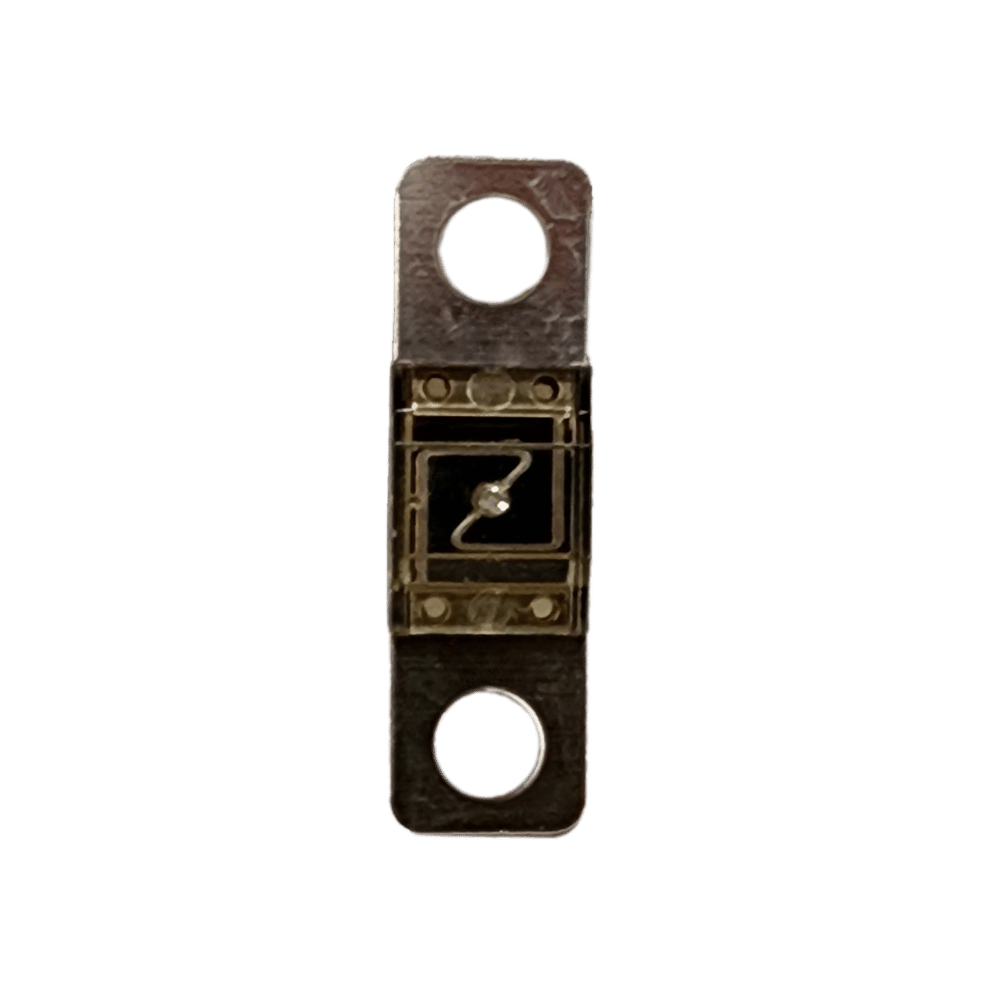Top view of 30A Midi fuse showing clear window and M6 terminals
