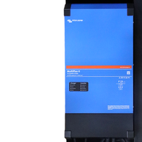 Close-up of Victron MultiPlus-II 12/5000/220 inverter charger front panel with LED indicators