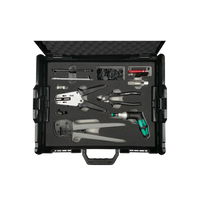 Open hard carry case displaying organized MC4 solar installation tools