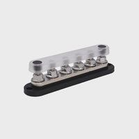 Exotronic 300A Black 6x M10 Stud Busbar with Cover