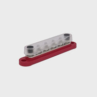 Exotronic 300A Red 6x M10 Stud Busbar with Cover