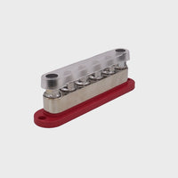 Exotronic 600A Red 6x M10 Stud Busbar with Cover