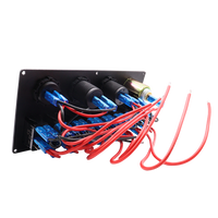 Back of the switch panel displaying the pre-wired connections, fuse holder and insulated terminals