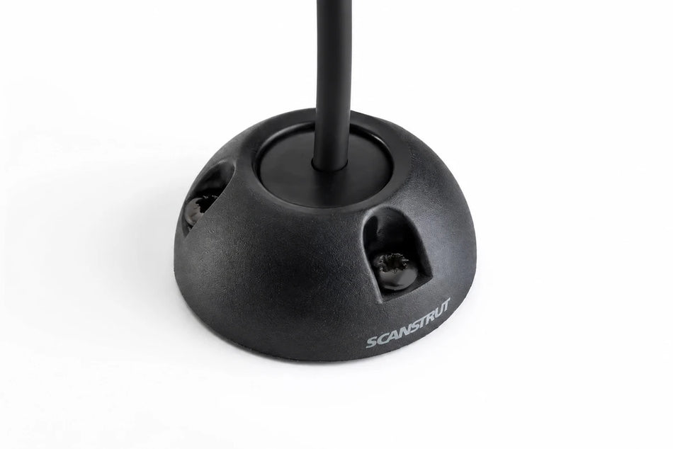 Black Scanstrut vertical cable seal with central cable entry and secure screw mounting points