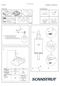 Step-by-step installation instructions for the Scanstrut DS-HD6 double cable seal
