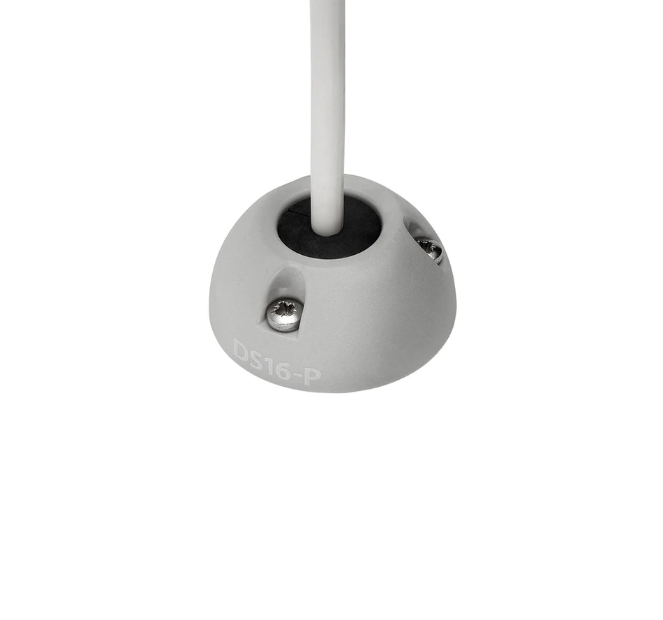 Scanstrut grey vertical cable seal with white cable passing through black rubber bung