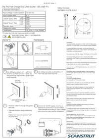 Installation guide and drilling template for the Scanstrut Flip Pro USB socket