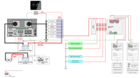 Electrical wiring diagram for Simarine Pico system with battery shunts and tank sensors