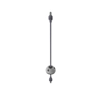 Digital render of a Starlink cable passing through a grey waterproof deck seal